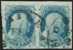 Sale 1217, Lot 713, 1c 1851-56 Issue (Scott 6-9)