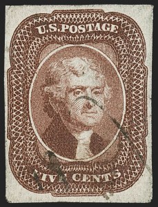 Sale 1217, Lot 729, 3c-12c 1851-56 Issue (Scott 10-17)