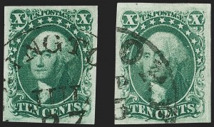 Sale 1217, Lot 735, 3c-12c 1851-56 Issue (Scott 10-17)