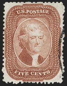 Sale 1217, Lot 764, 5c 1857-60 Issue (Scott 27-30A)