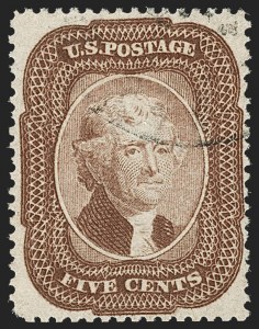 Sale 1217, Lot 771, 5c 1857-60 Issue (Scott 27-30A)