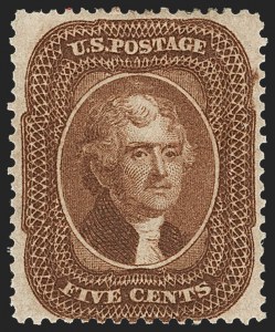 Sale 1217, Lot 773, 5c 1857-60 Issue (Scott 27-30A)
