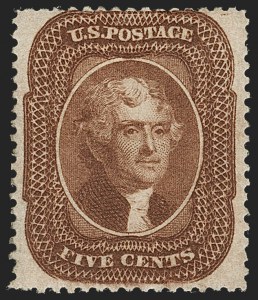Sale 1217, Lot 774, 5c 1857-60 Issue (Scott 27-30A)