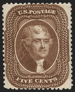 Sale 1217, Lot 781, 5c 1857-60 Issue (Scott 27-30A)