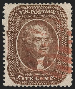 Sale 1217, Lot 783, 5c 1857-60 Issue (Scott 27-30A)