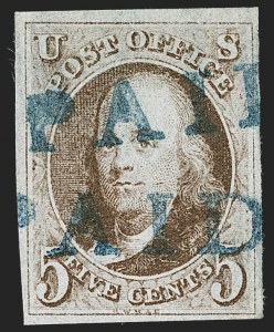 Sale 1219, Lot 18, 5c 1847 Issue (Scott 1)