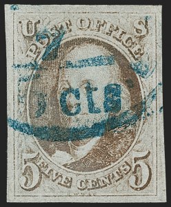 Sale 1219, Lot 27, 5c 1847 Issue (Scott 1)