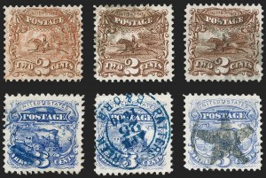 Sale 1219, Lot 281, 1c-3c 1869 Pictorial Issue (Scott 112-114)