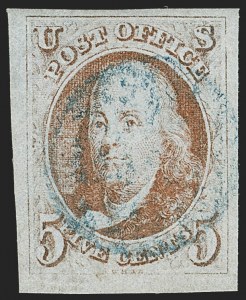 Sale 1219, Lot 32, 5c 1847 Issue (Scott 1)