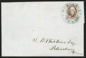 Sale 1219, Lot 43, 10c 1847 Issue and 5c-10c 1847 Covers (Scott 1-2)