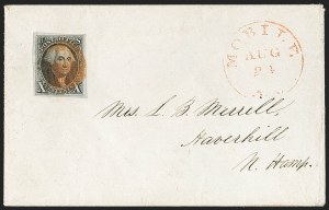 Sale 1219, Lot 45, 10c 1847 Issue and 5c-10c 1847 Covers (Scott 1-2)