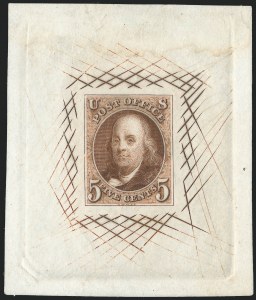 Sale 1221, Lot 1003, Essays and Proofs, 1847 thru 1868 Issues