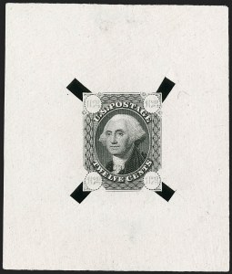 Sale 1221, Lot 1012, Essays and Proofs, 1847 thru 1868 Issues