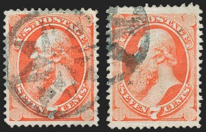 Sale 1221, Lot 1304, 1870-71 National Bank Note Co. Grilled Issue (Scott 134-144)