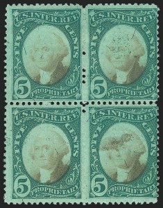 Sale 1221, Lot 1758, Revenues, Second thru Third Issues, Proprietary, Stock Transfer