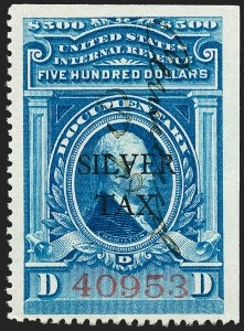 Sale 1221, Lot 1775, Revenues, Silver Tax