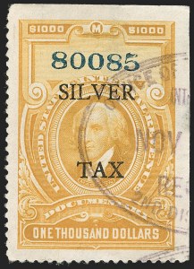 Sale 1221, Lot 1776, Revenues, Silver Tax