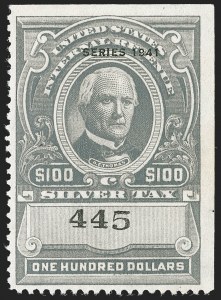 Sale 1221, Lot 1781, Revenues, Silver Tax