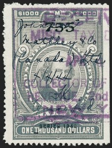 Sale 1221, Lot 1785, Revenues, Silver Tax