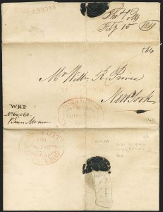 Sale 1223, Lot 8023, Transatlantic Stampless, Ship Mail