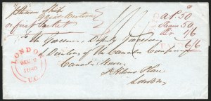 Sale 1223, Lot 8025, Transatlantic Stampless, Ship Mail