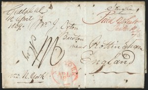 Sale 1223, Lot 8026, Transatlantic Stampless, Ship Mail