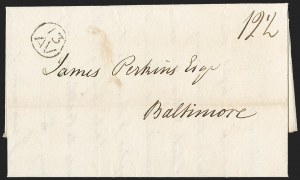 Sale 1223, Lot 8044, Stampless Markings by State