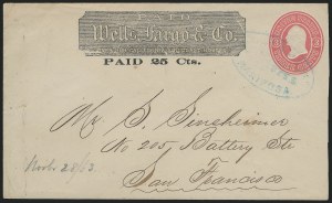 Sale 1223, Lot 8458, California and Western Mails