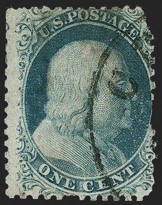 Sale 1224, Lot 55, 1c-3c 1851 Issue with Chicago Perforation
