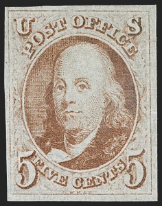 Sale 1227, Lot 2070, 5c 1847 Issue (Scott 1)