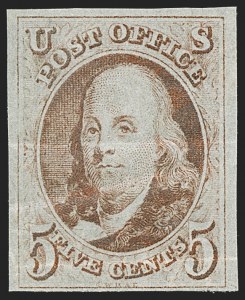 Sale 1227, Lot 2071, 5c 1847 Issue (Scott 1)