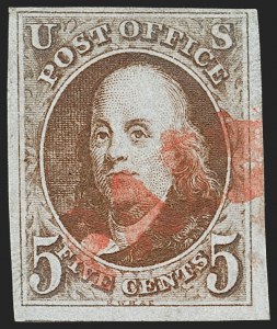 Sale 1227, Lot 2078, 5c 1847 Issue (Scott 1)