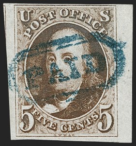 Sale 1227, Lot 2084, 5c 1847 Issue (Scott 1)