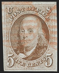 Sale 1227, Lot 2098, 5c 1847 Issue (Scott 1)