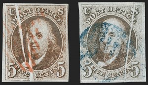 Sale 1227, Lot 2102, 5c 1847 Issue (Scott 1)