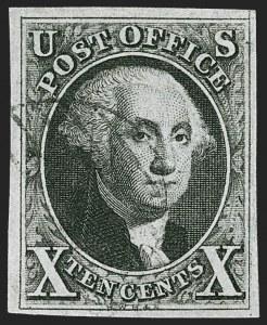 Sale 1227, Lot 2114, 10c 1847 Issue (Scott 2)