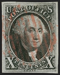 Sale 1227, Lot 2125, 10c 1847 Issue (Scott 2)