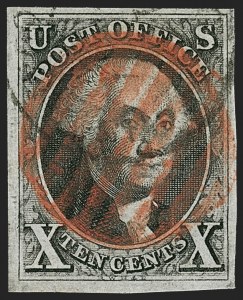 Sale 1227, Lot 2126, 10c 1847 Issue (Scott 2)