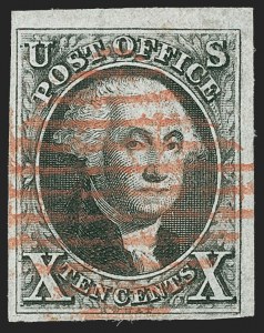 Sale 1227, Lot 2130, 10c 1847 Issue (Scott 2)