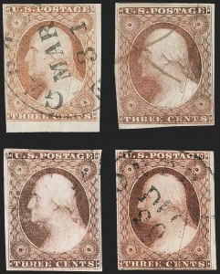 Sale 1227, Lot 2183, 3c-5c 1851-56 Issue (Scott 10-12)