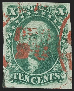 Sale 1227, Lot 2204, 10c-12c 1851-56 Issue (Scott 13-17)