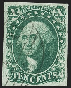 Sale 1227, Lot 2211, 10c-12c 1851-56 Issue (Scott 13-17)