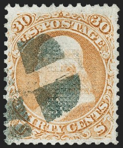 Sale 1227, Lot 2392, 1867-68 Grilled Issue, E, F Grills (Scott 86-101)