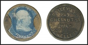 Sale 1227, Lot 2430, Drs. Joanne and Edward Dauer Collection of Encased Postage (EP1/EP58A)