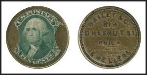 Sale 1227, Lot 2432, Drs. Joanne and Edward Dauer Collection of Encased Postage (EP1/EP58A)