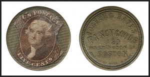 Sale 1227, Lot 2434, Drs. Joanne and Edward Dauer Collection of Encased Postage (EP1/EP58A)