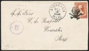 Sale 1227, Lot 2714, Fancy Cancels on the 1869 Pictorial Issue and 1870-88 Bank Notes Issues