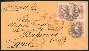 Sale 1227, Lot 2734, Fancy Cancels on the 1869 Pictorial Issue and 1870-88 Bank Notes Issues