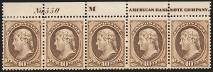 Sale 1227, Lot 2855, 1881-87 American Bank Note Co. Issues (Scott 205-218)
