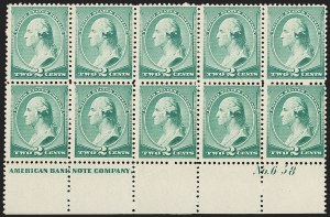 Sale 1227, Lot 2862, 1881-87 American Bank Note Co. Issues (Scott 205-218)